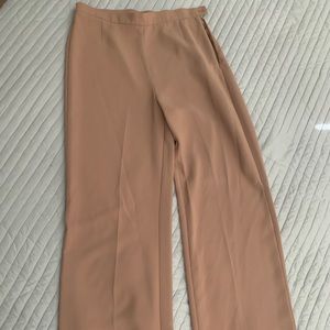 Tan bell bottom dress pants
